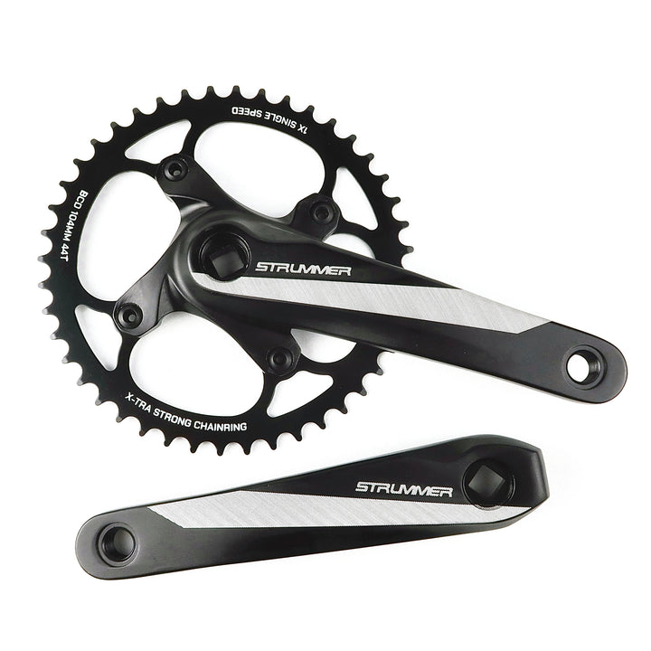 Strummer CW-7 Chainwheel dengan BCD-104 Rantai Keluli (Square Taper Crankset)