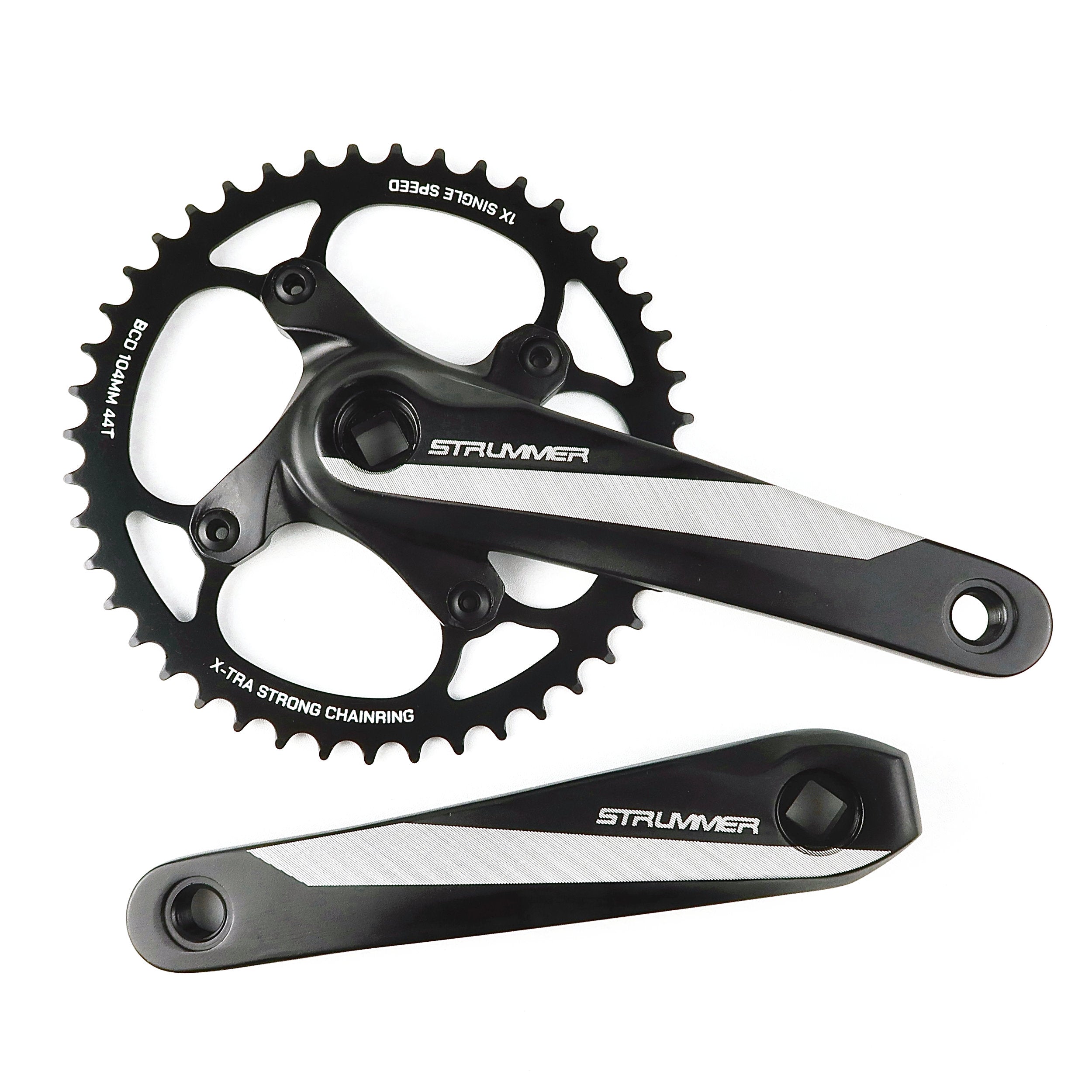 Strummer CW 7 Chainwheel with BCD 104 Steel Chainring Square Taper Crankset