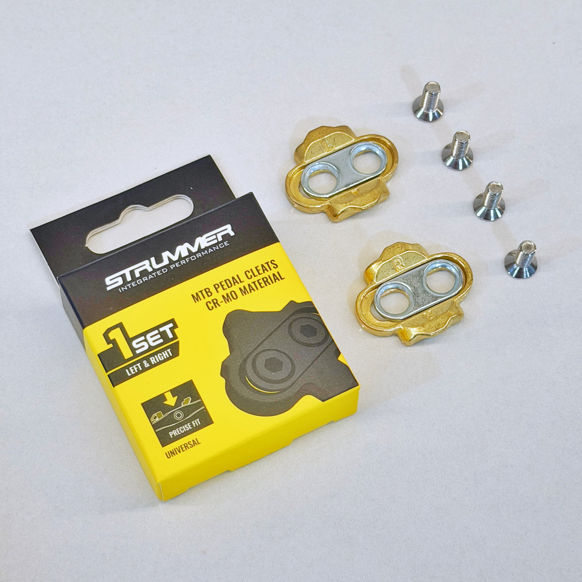 Cleat Strummer, tương thích CB6 Crank Brothers, độ nổi 6°, nhả 15°, màu vàng