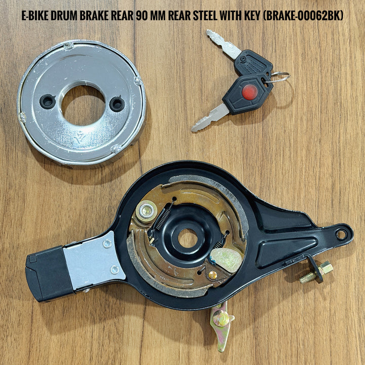 Drum Brake E-Bike Rear 90 mm Steel with Key