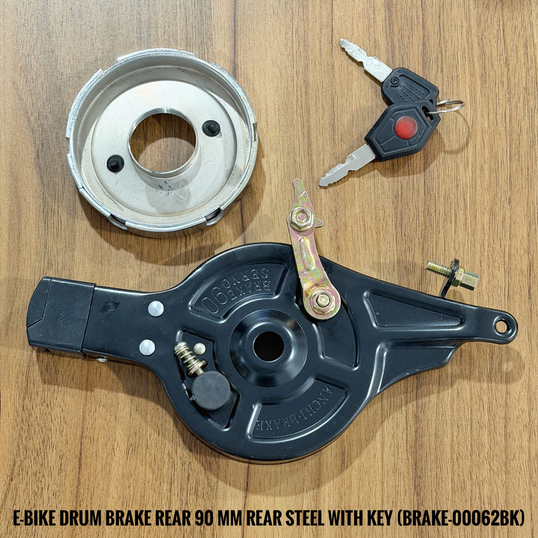 Drum Brake E-Bike Rear 90 mm Steel with Key