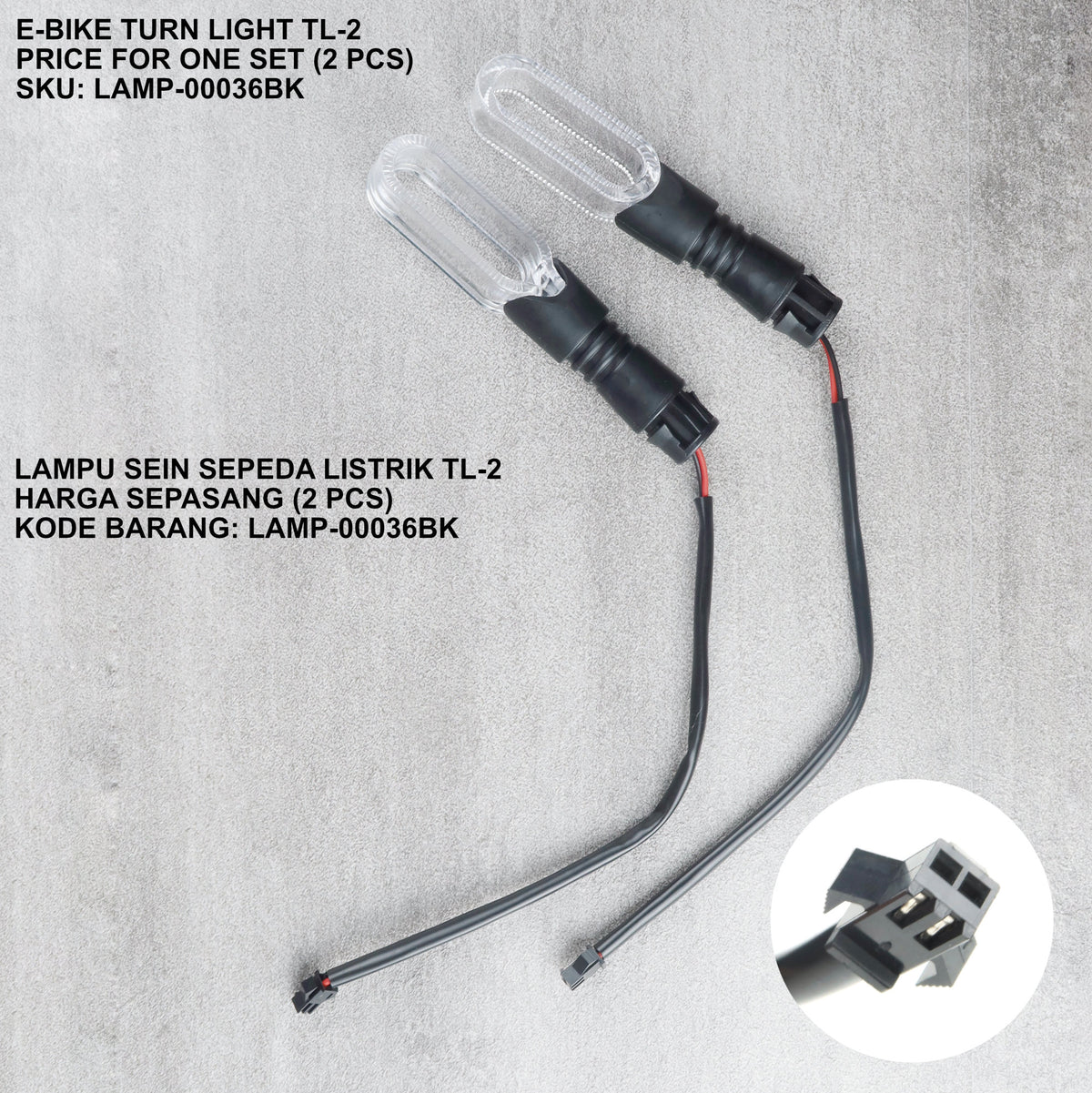 Lampu Sein Sepeda Listrik TL-2 (Gaya Moped)