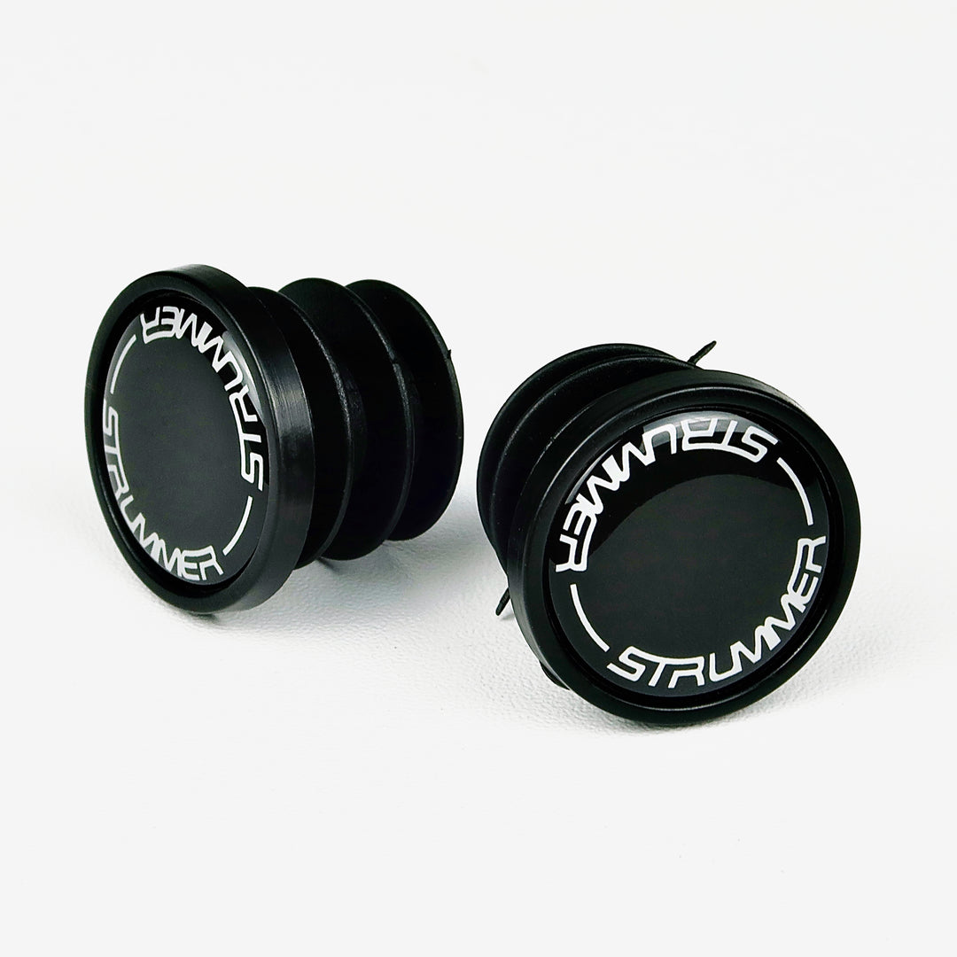 Bar Tape End Cap/Plug Strummer Plastic Black (2 Pcs/Pack)