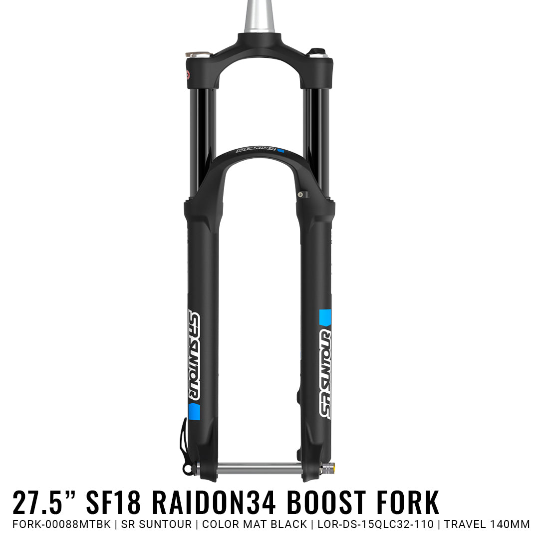 Amortyzator 27.5" SF18 Raidon34 Boost 15QLC32 Mat Black (T:140)