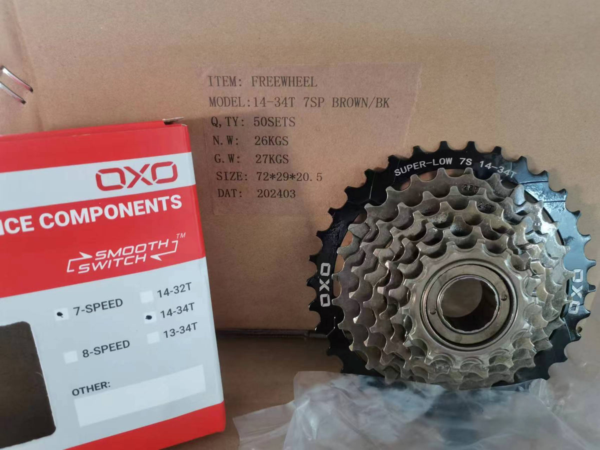 Freewheel OXO 7-Speed 14-34T Brown/Black  FWHEL-00024BWBK