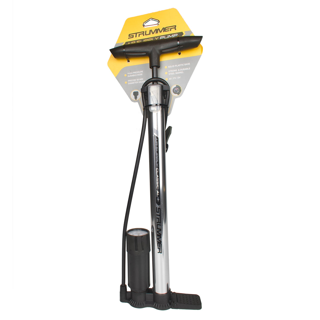 Strummer Classic Floor Pump with Analogue Gauge