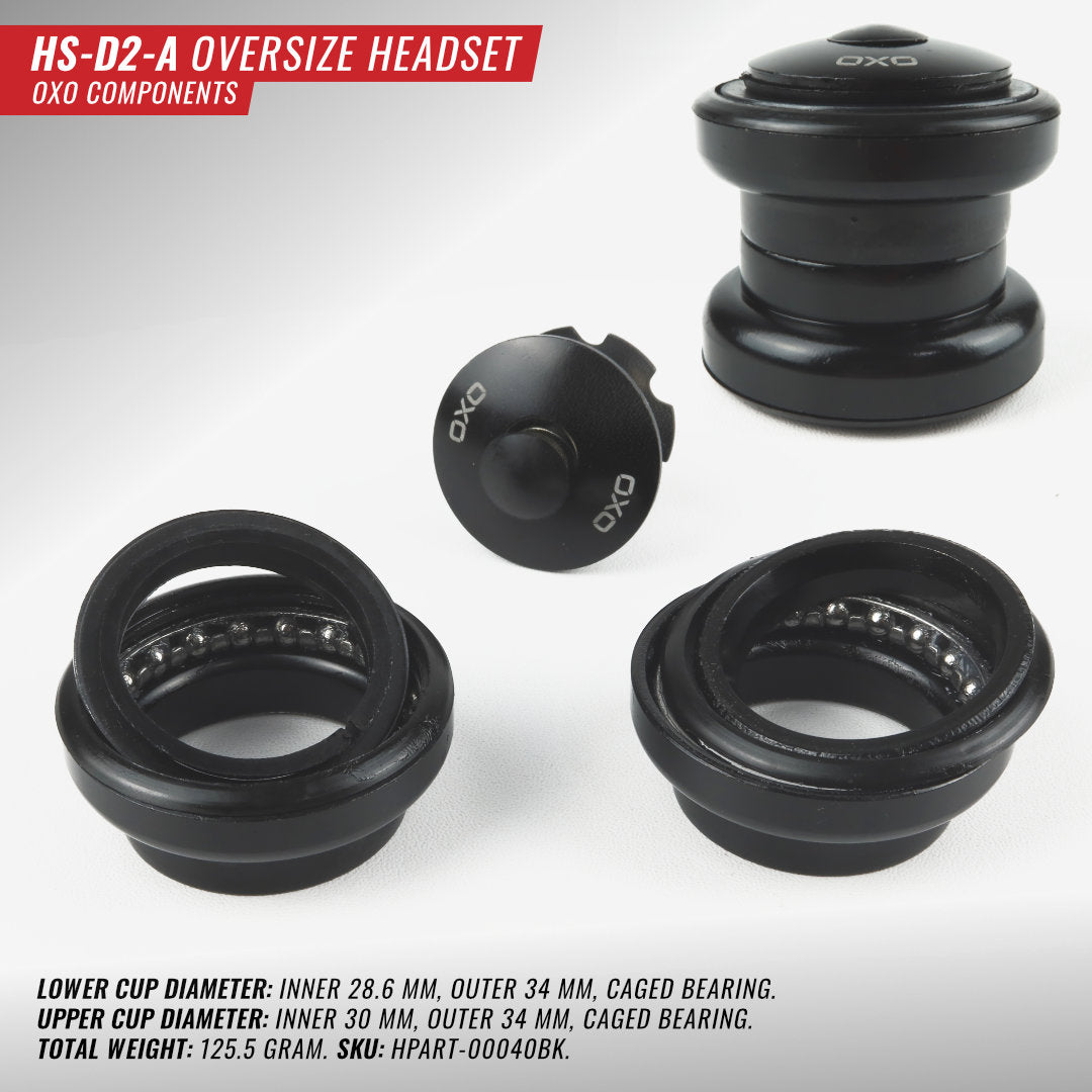 ชุดหูฟัง OXO ถ้วยครอบภายนอก HS-D2-A (EC34/28.6|EC34/30, ตัวยึดลูกปืน) สีดำ