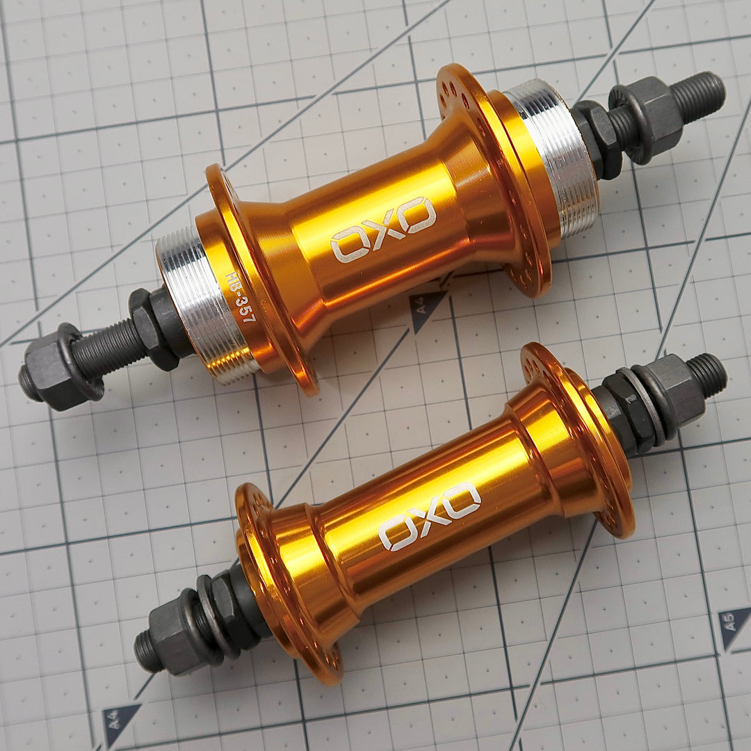 OXO HB-357 BMX Hub (Sealed Bearing, Steel Axle, Alloy Body, Front & Rear)