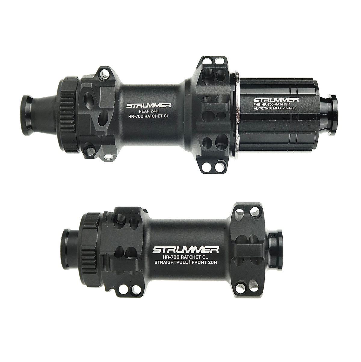 Strummer HR-700 Ratchet-Centerlock-Nabensatz (für Carbon-Speichen geeignet)