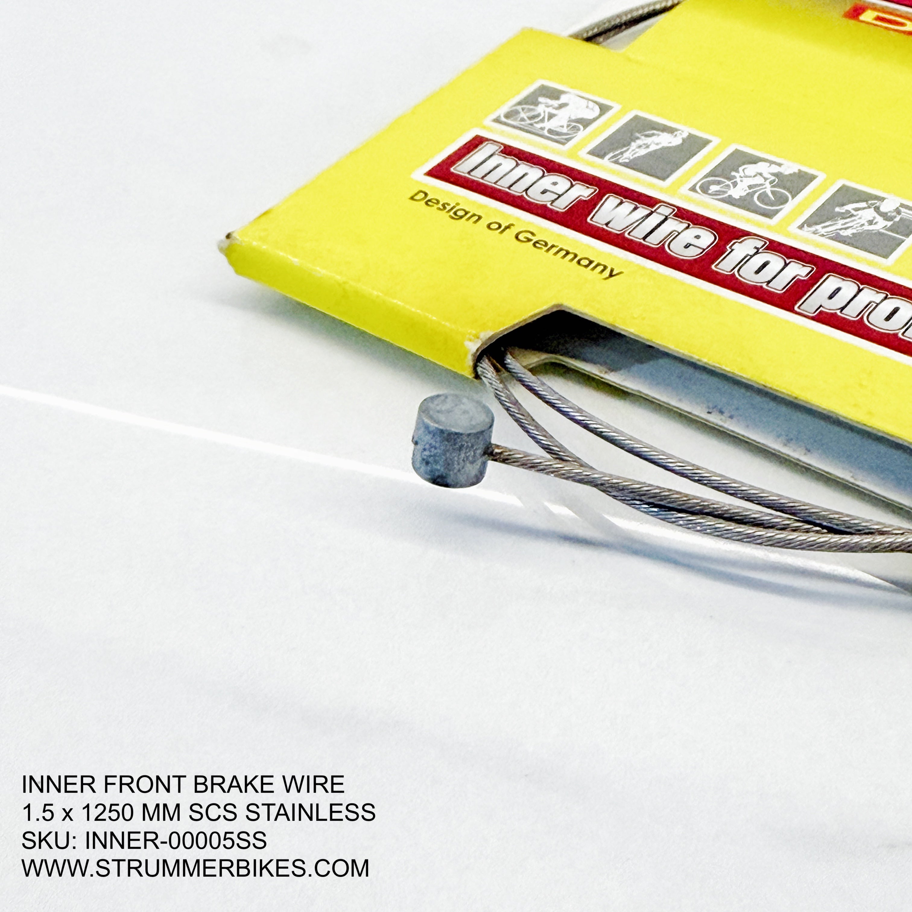 Inner Front Brake Wire 1.5 x 1250mm SCS Stainless / Teflon – Strummer ...