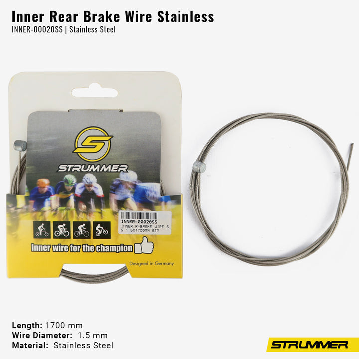 Strummer Inner Rear Brake Wire (Road, 1.5x1700 mm), Made in Taiwan