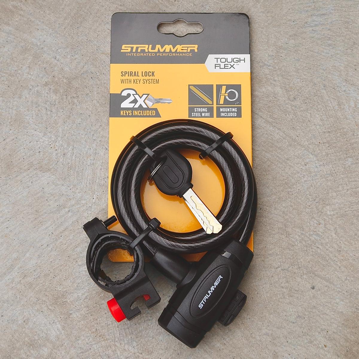 قفل Strummer SL-538 حلزوني مع مفتاح (10x1000 mm)