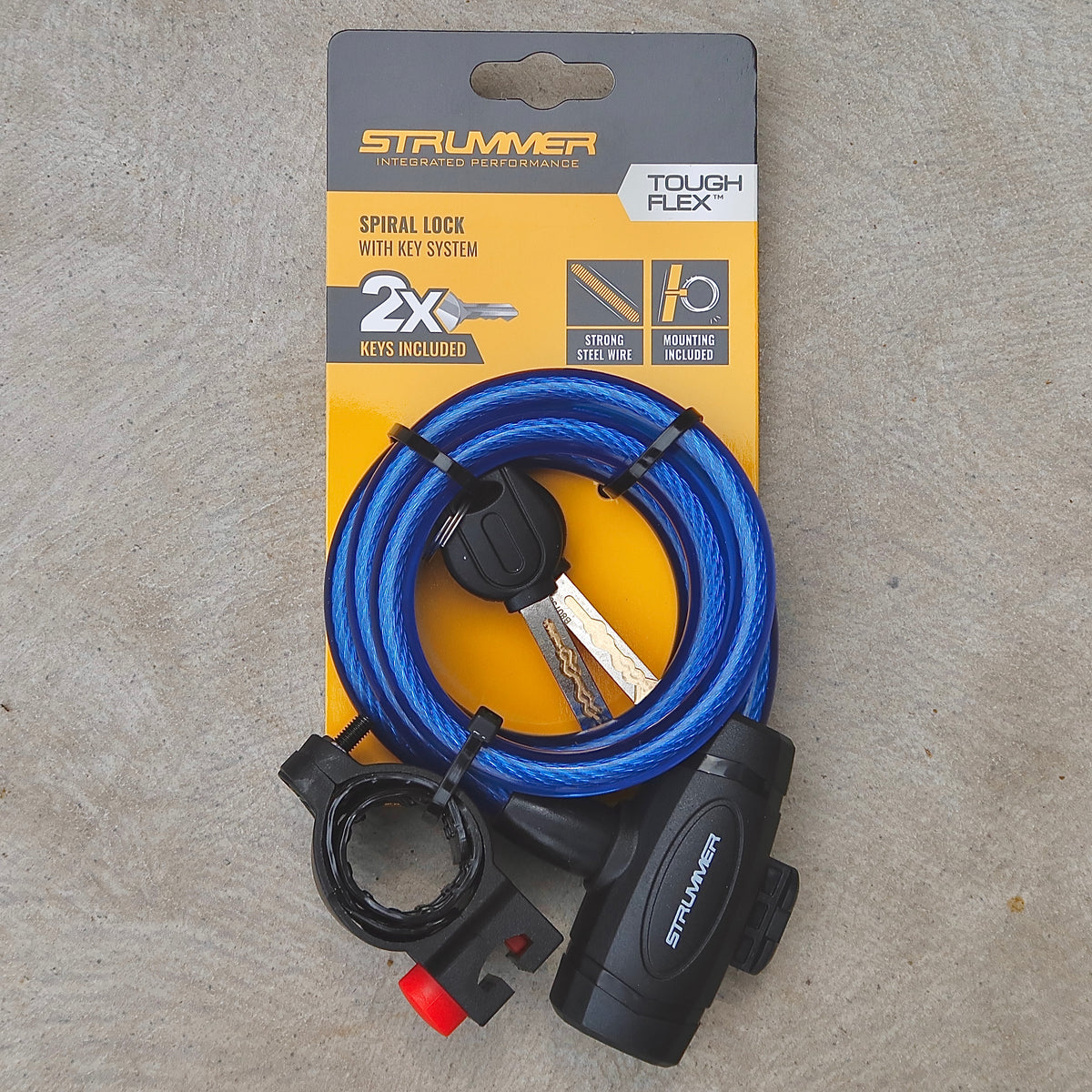 قفل Strummer SL-538 حلزوني مع مفتاح (10x1000 mm)