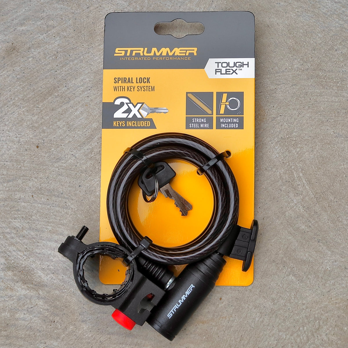 قفل Strummer SL-597 حلزوني مع مفتاح (8x900 mm)