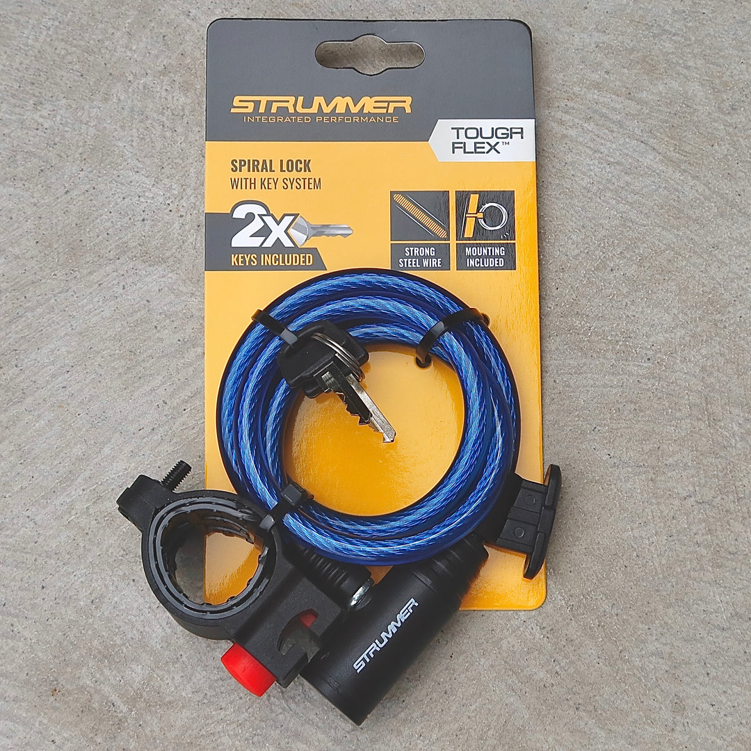 Strummer SL-597 Spiral Lock with Key (8x900 mm)