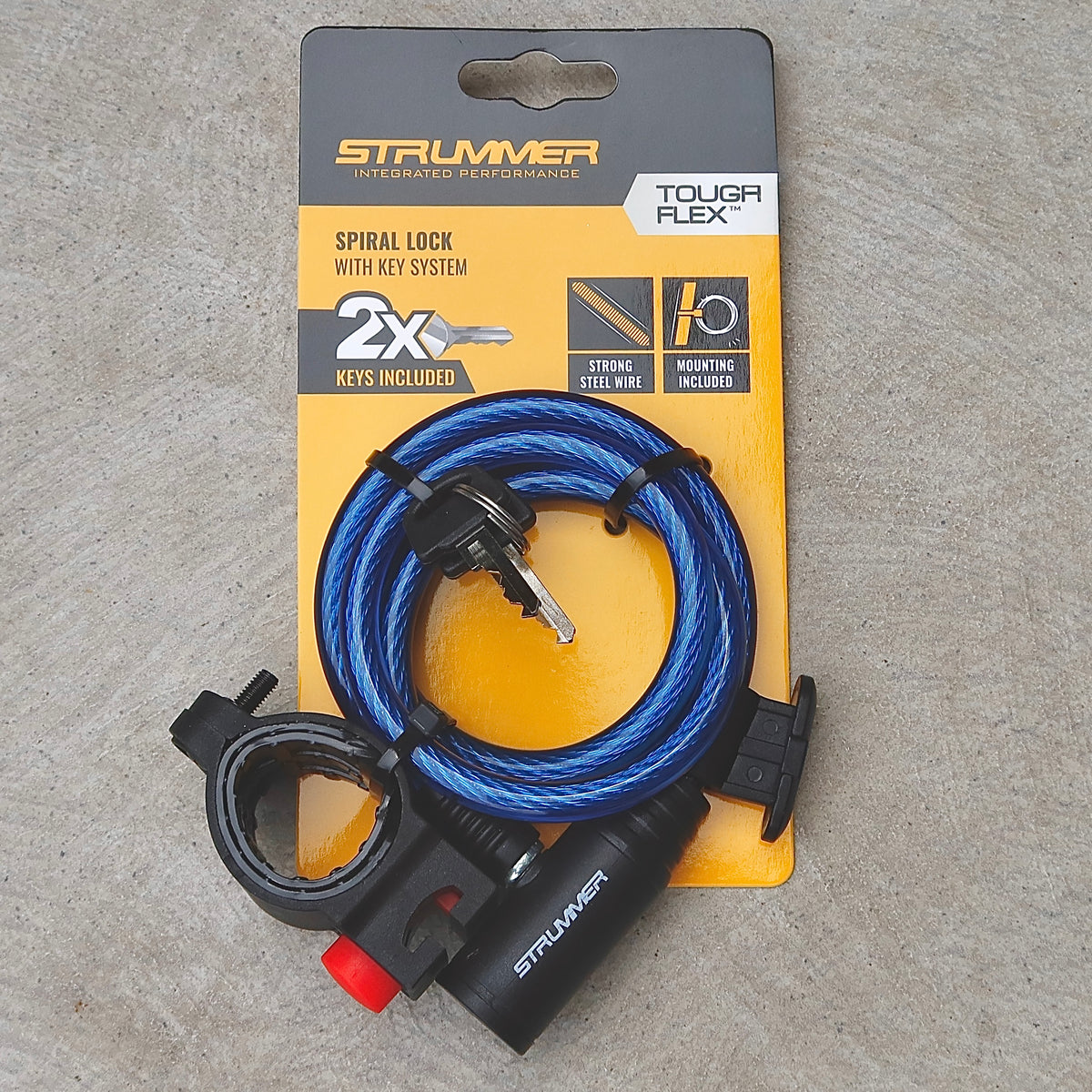 قفل Strummer SL-597 حلزوني مع مفتاح (8x900 mm)