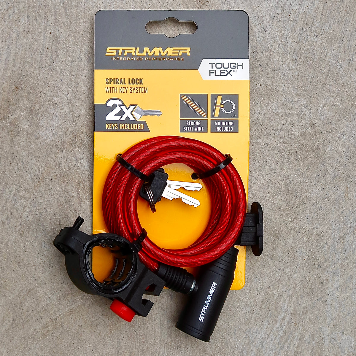 قفل Strummer SL-597 حلزوني مع مفتاح (8x900 mm)