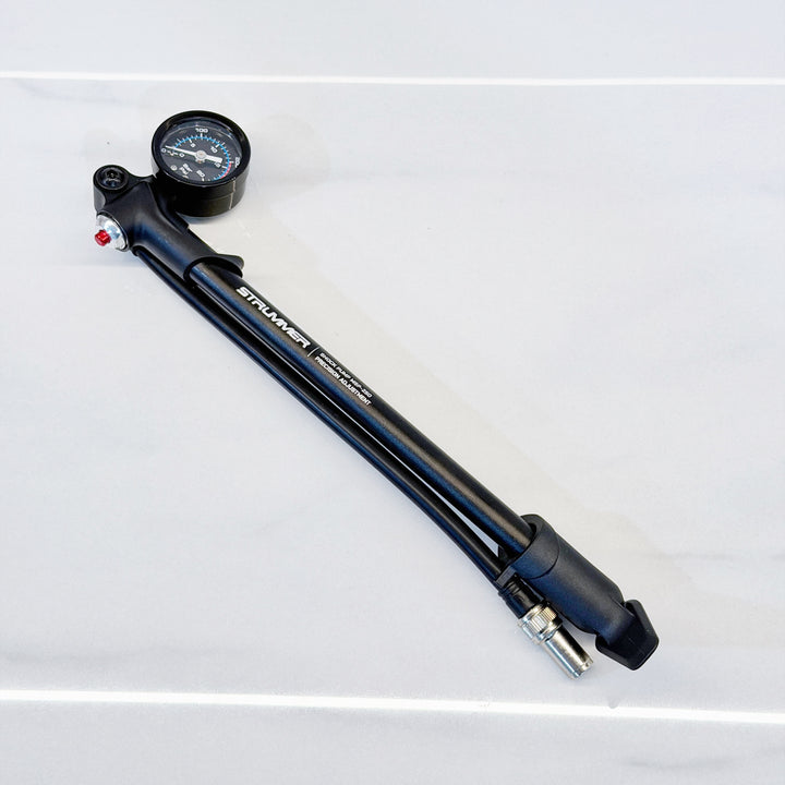 Mini Shock Pump Strummer MSP-250 (Gauge, Micro Adjust, Flexible Hose)