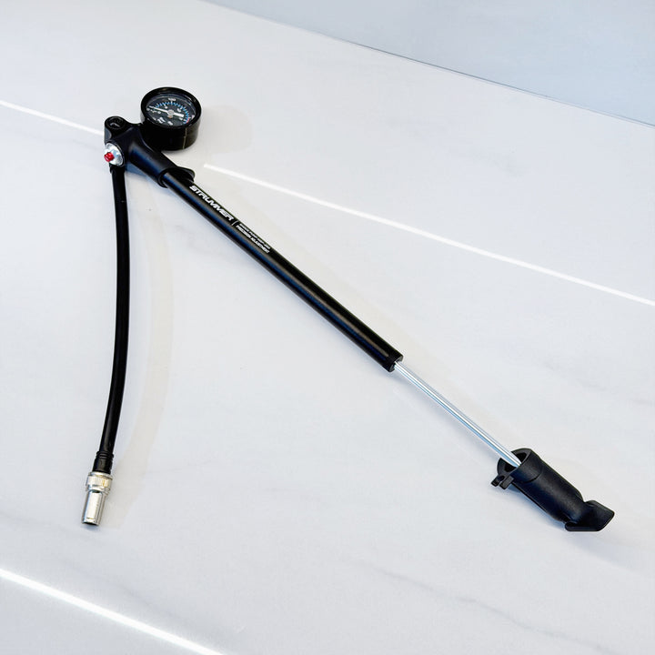 Mini Shock Pump Strummer MSP-250 (Gauge, Micro Adjust, Flexible Hose)