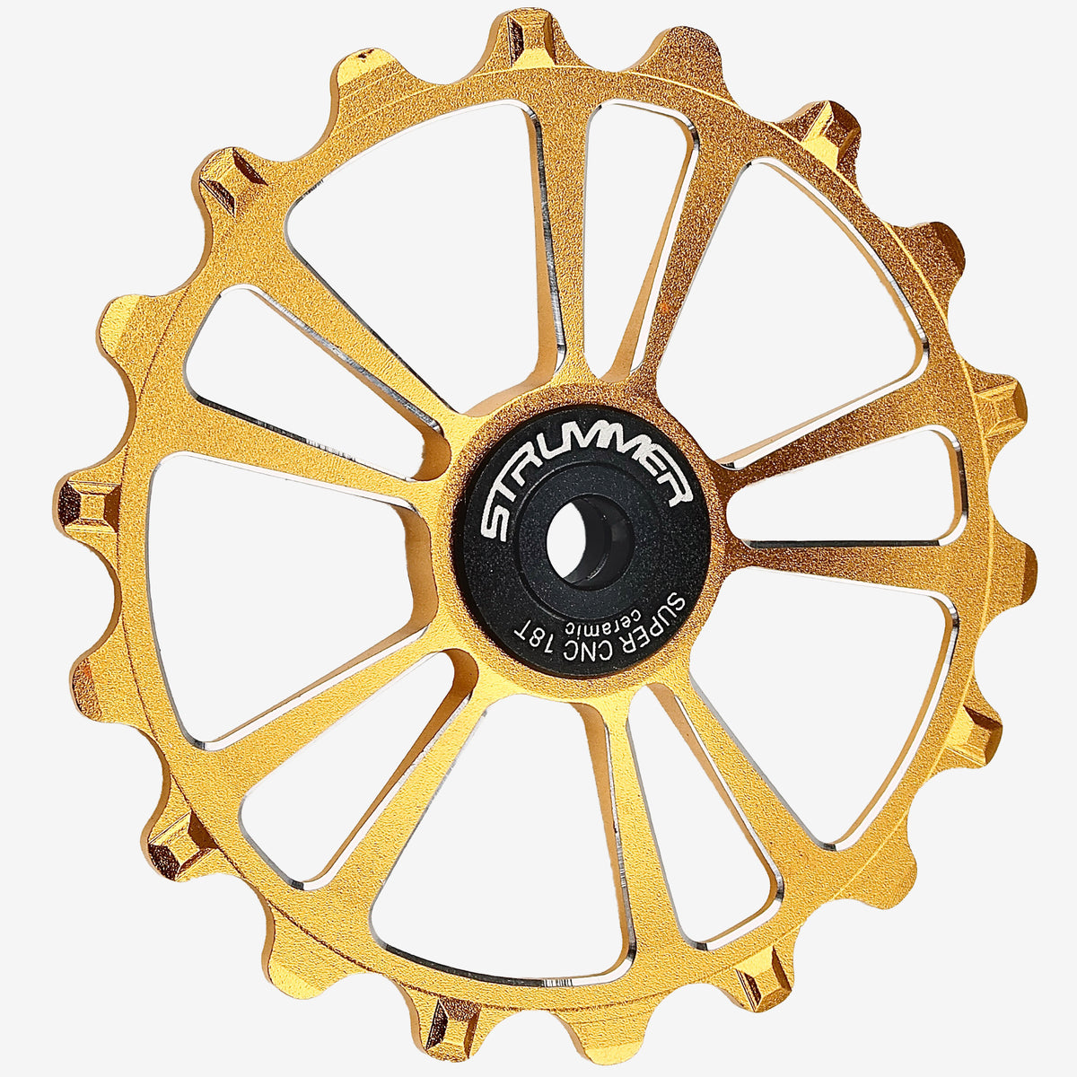 Roda Takal Derailleur Belakang CNC Super Strummer (dengan Galas Seramik Hitam)