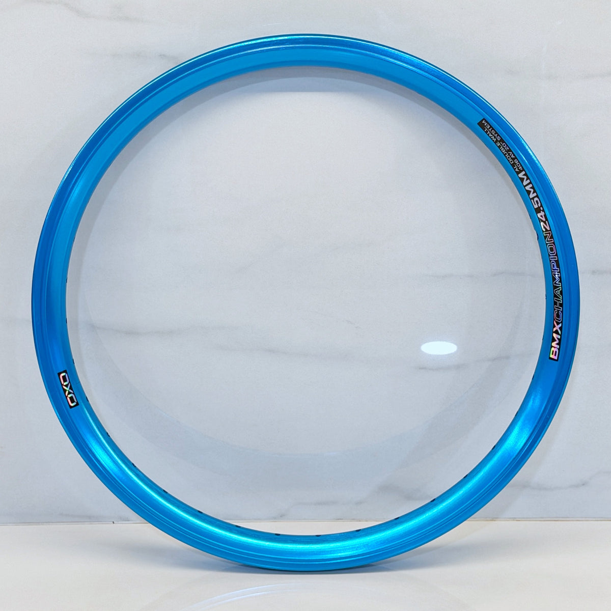 Rim OXO BMX Competition 20 inch Anodize Blue, decal Oil Slick