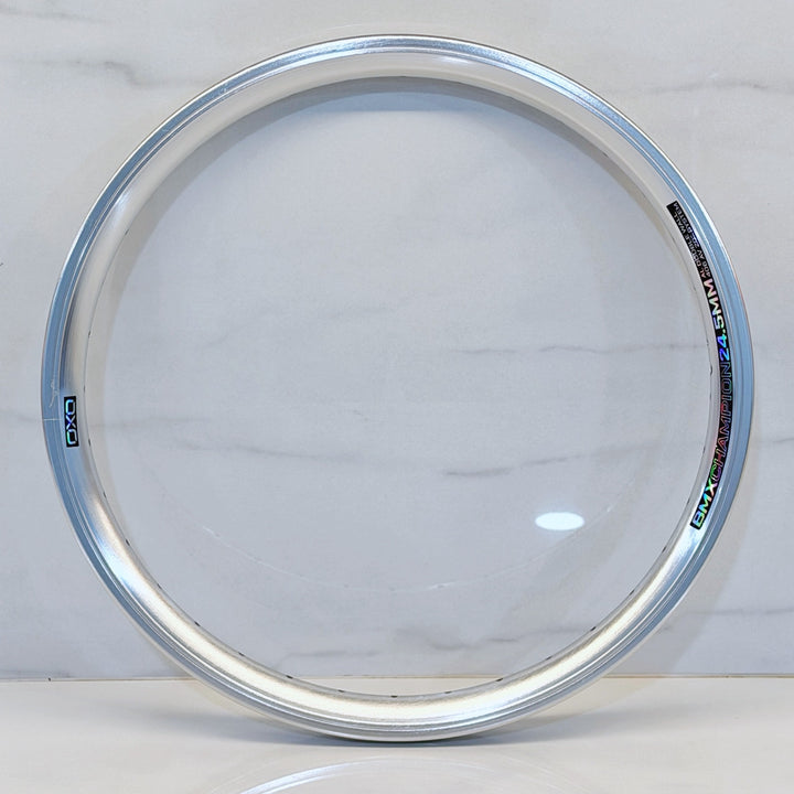 Rim OXO BMX Competition 20 inch Anodize Silver, decal Oil Slick