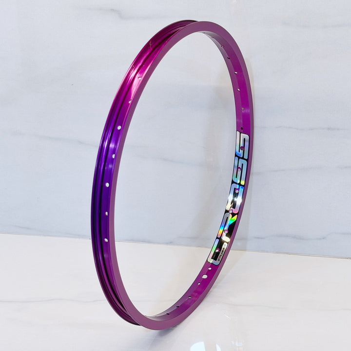Rim Strummer Cross 20 inch Anodize Purple - Oil Slick Decal