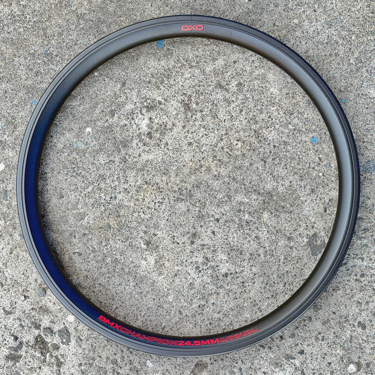 ขอบล้อ OXO BMX Champion 24.5 mm (อะลูมิเนียมผนังสองชั้น, 20" 406 ETRTO, AV, 1 ชุด)