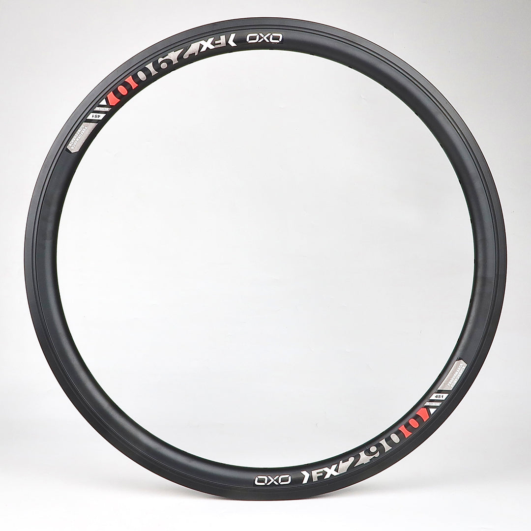 OXO FX-2900 20"x1-3/8 (451) Disc-Brake (Black Brake Line) Alloy Rims (2 Pieces)