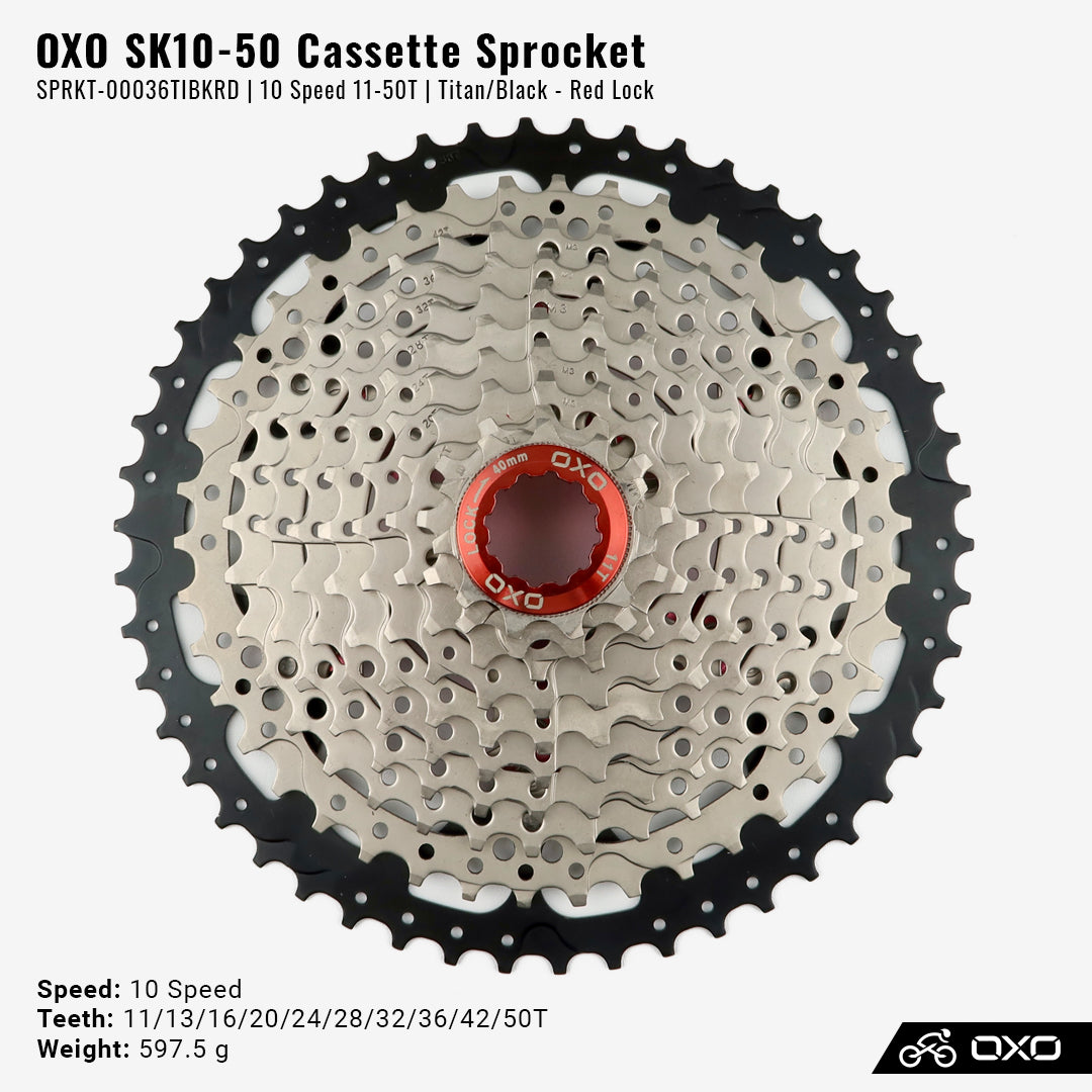 Sprocket OXO 10-Speed 11-50T  Titan SPRKT-00036TIBKRD