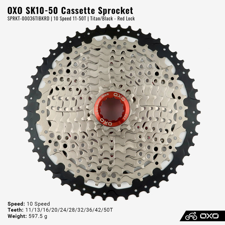 Sprocket OXO 10-Speed 11-50T  Titan SPRKT-00036TIBKRD