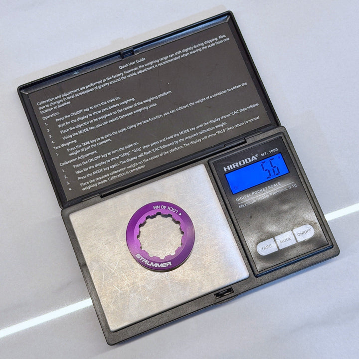 Strummer Lock Ring Alloy AL7075 Purple Weight Detail