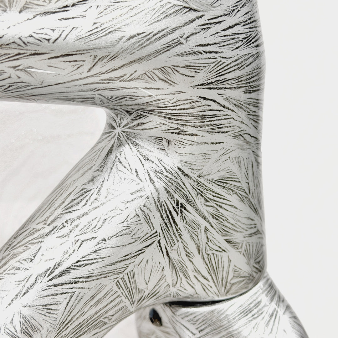 Strummer Traverse CF2 Crystal Silver Glossy White Size M (Head Tube Detail)