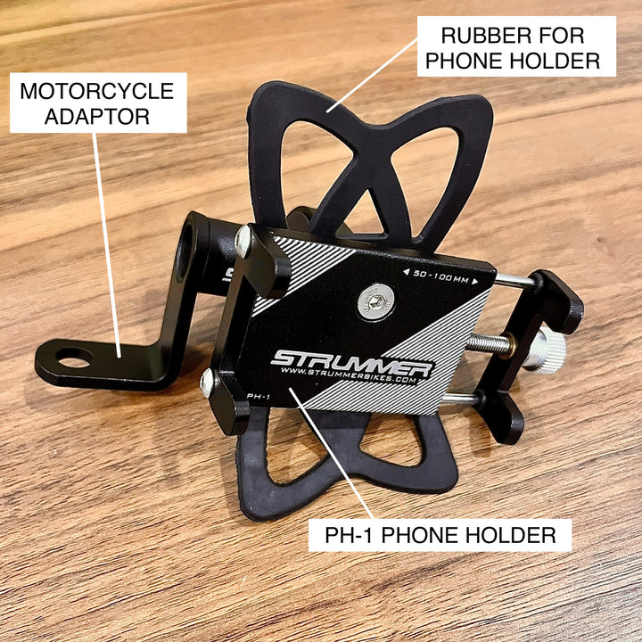 Strummer Motorcycle Adaptor (Mirror Mounting) for Phone Holder