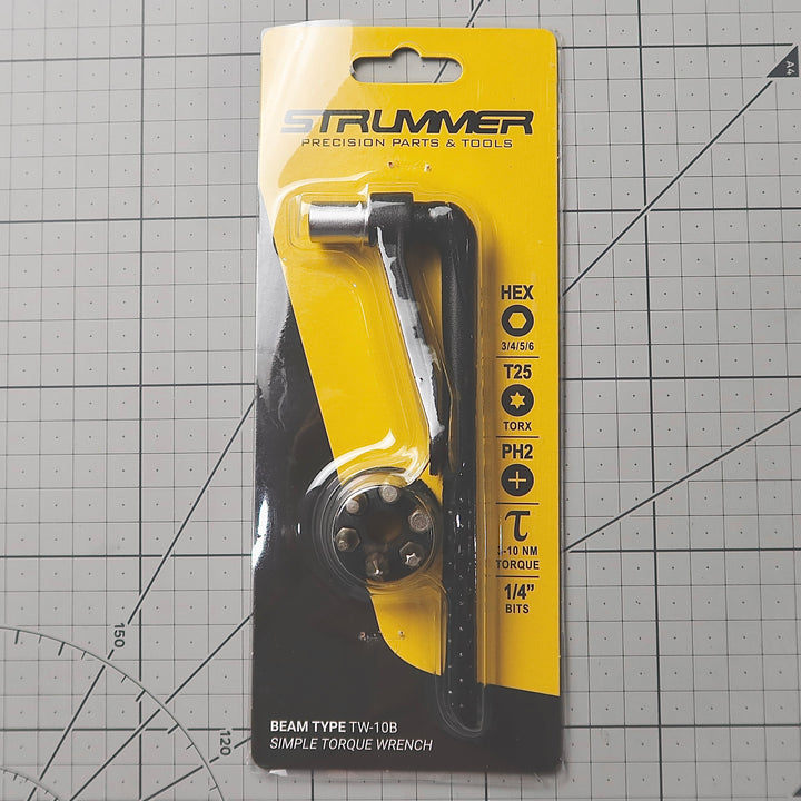Strummer TW-10B Torque Wrench 3-10 Nm (Hex/Allen 3, 4, 5, 6, PH2, T25, Nickel Plate)