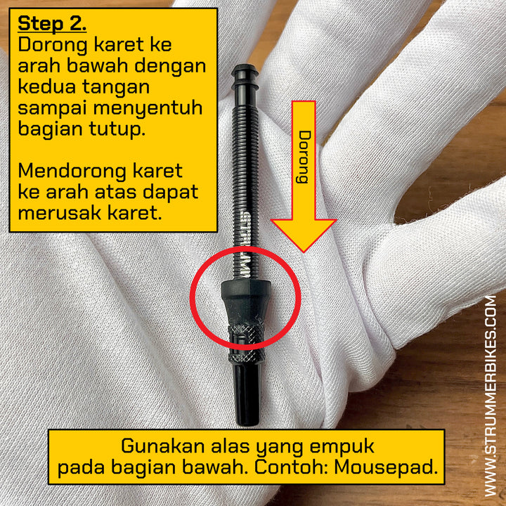 Strummer Pressa/FV Tubeless Valve dengan Penyingkiran Teras Bersepadu