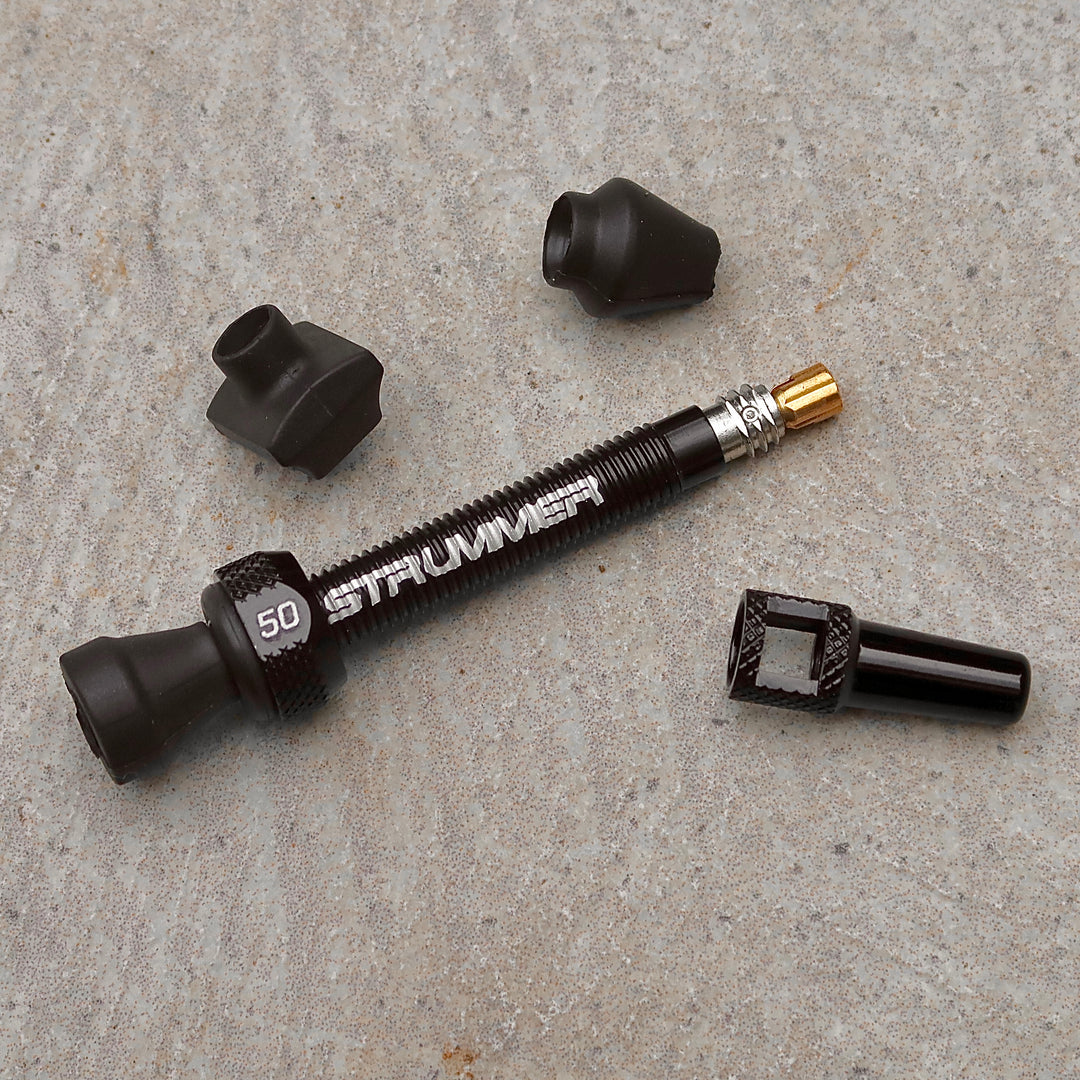 Strummer Pressa/FV tubeless valve na may integrated core remover