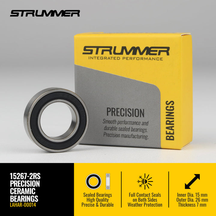 Strummer 15267-2RS การปิดผนึกแบริ่ง (ไฮบริดเซรามิก)