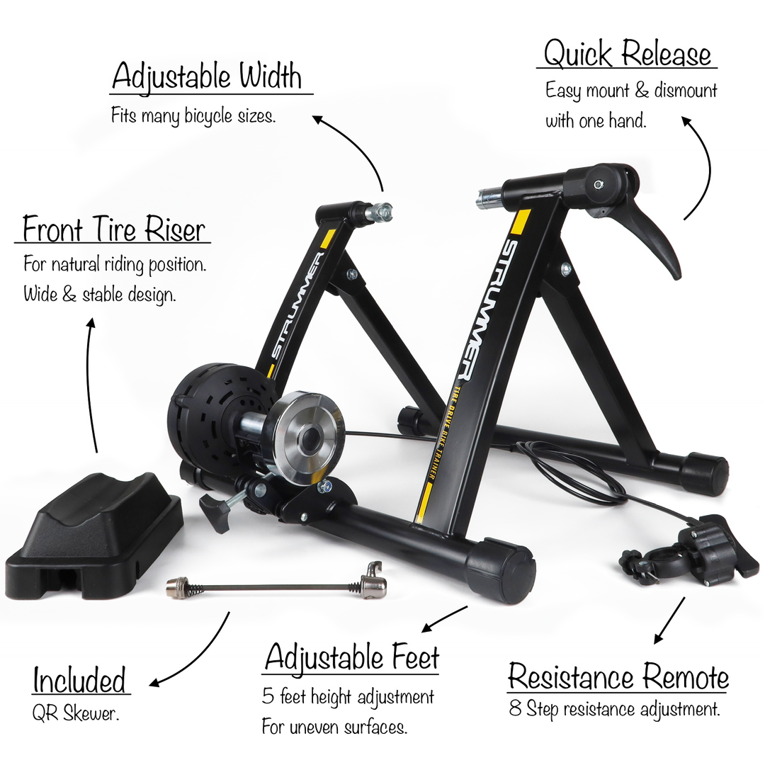 Strummer BT-9 Magnetic Resistance Indoor Bike Trainer with Remote
