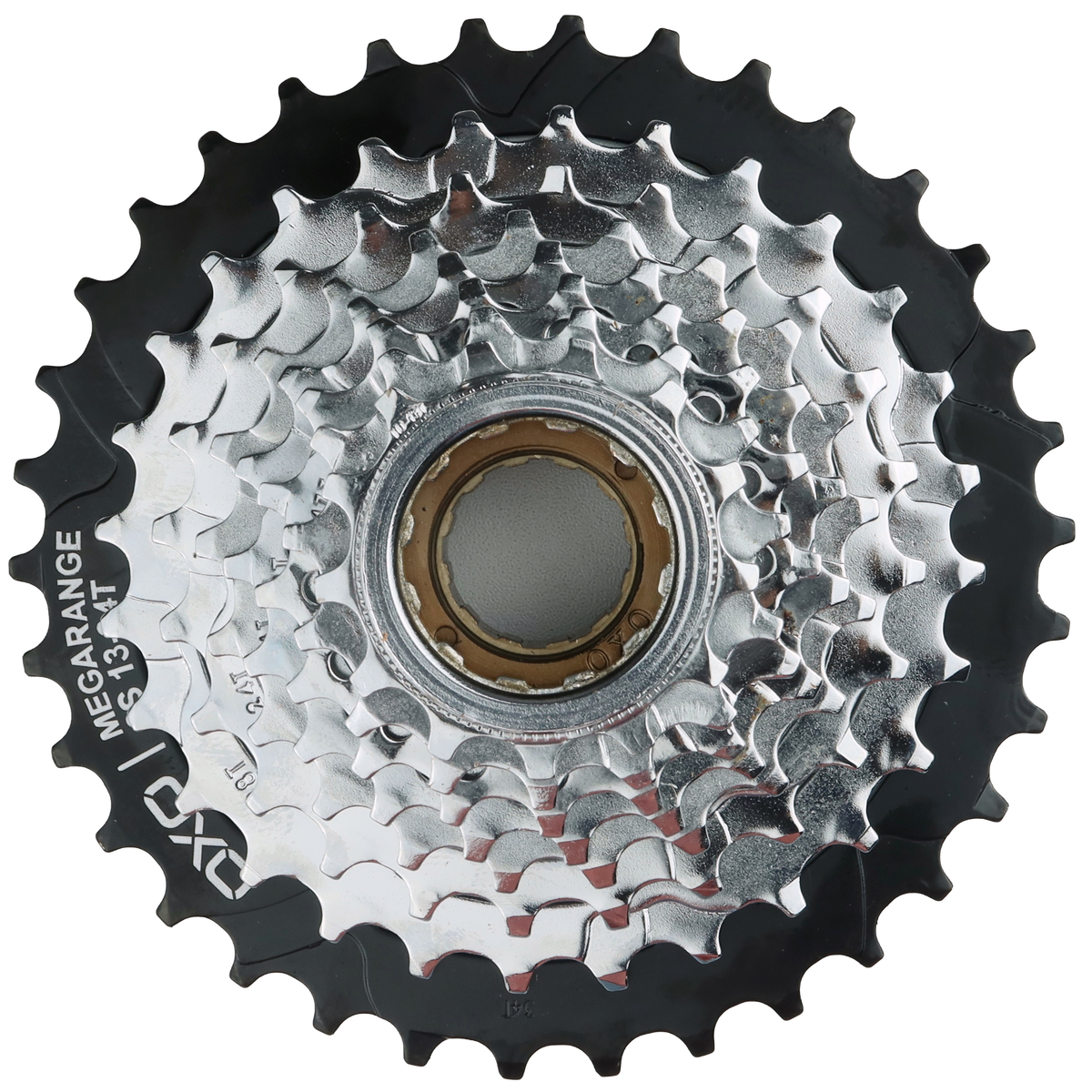 OXO 8-Speed 13-34T Megarange Freewheel Sprocket (CP/Black)