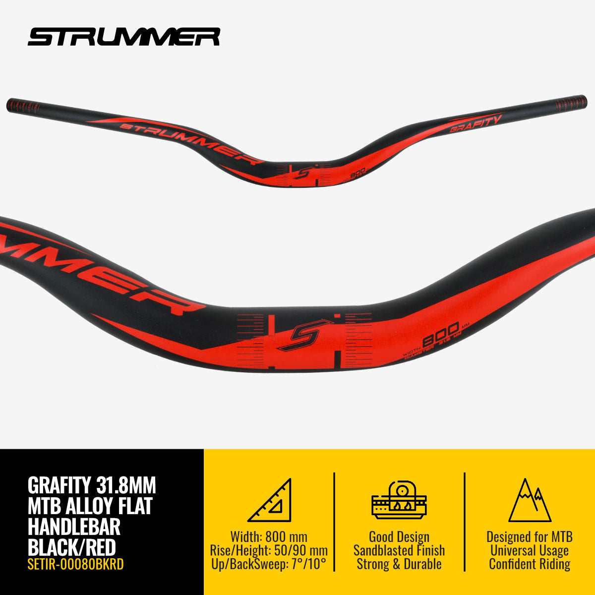 Red discount mtb handlebars