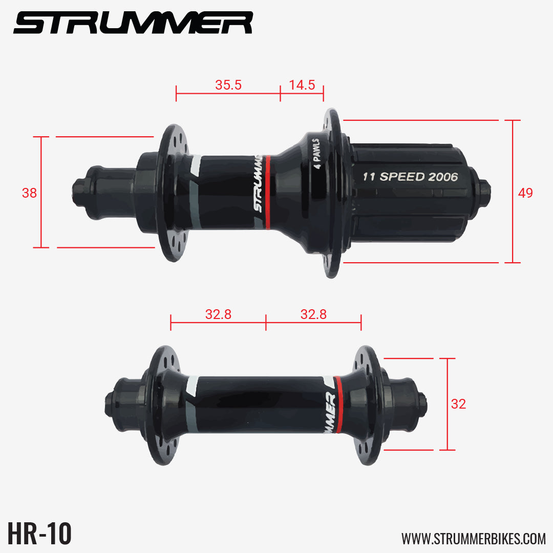 Strummer HR-10 4-Pawl 20/24H Hub (9x100/10x130)