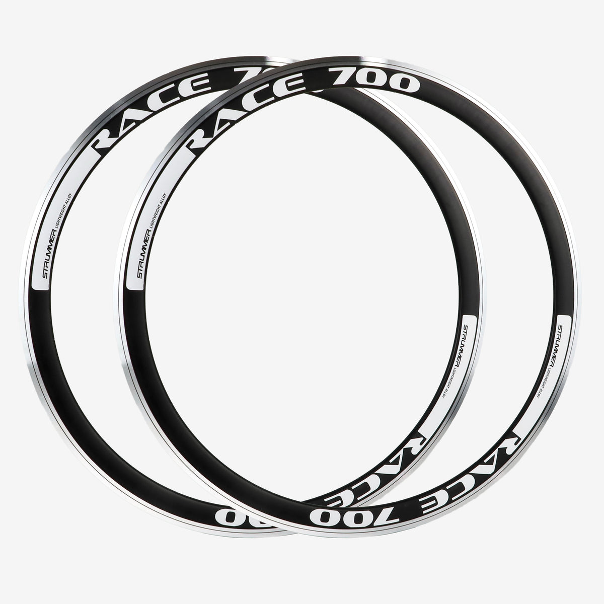(Nicht mehr erhältlich) Strummer Race-700 40-mm-Felgen (silberne CNC-Bremsflanke, 2 Stück)